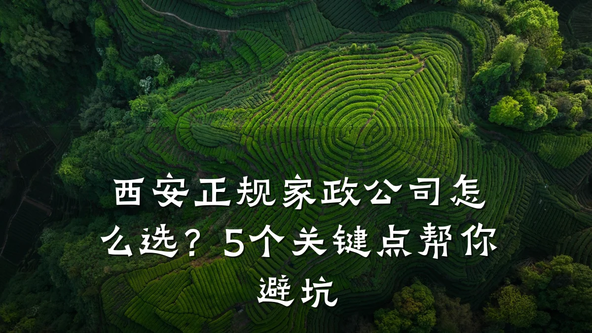 西安正规家政公司怎么选？5个关键点帮你避坑