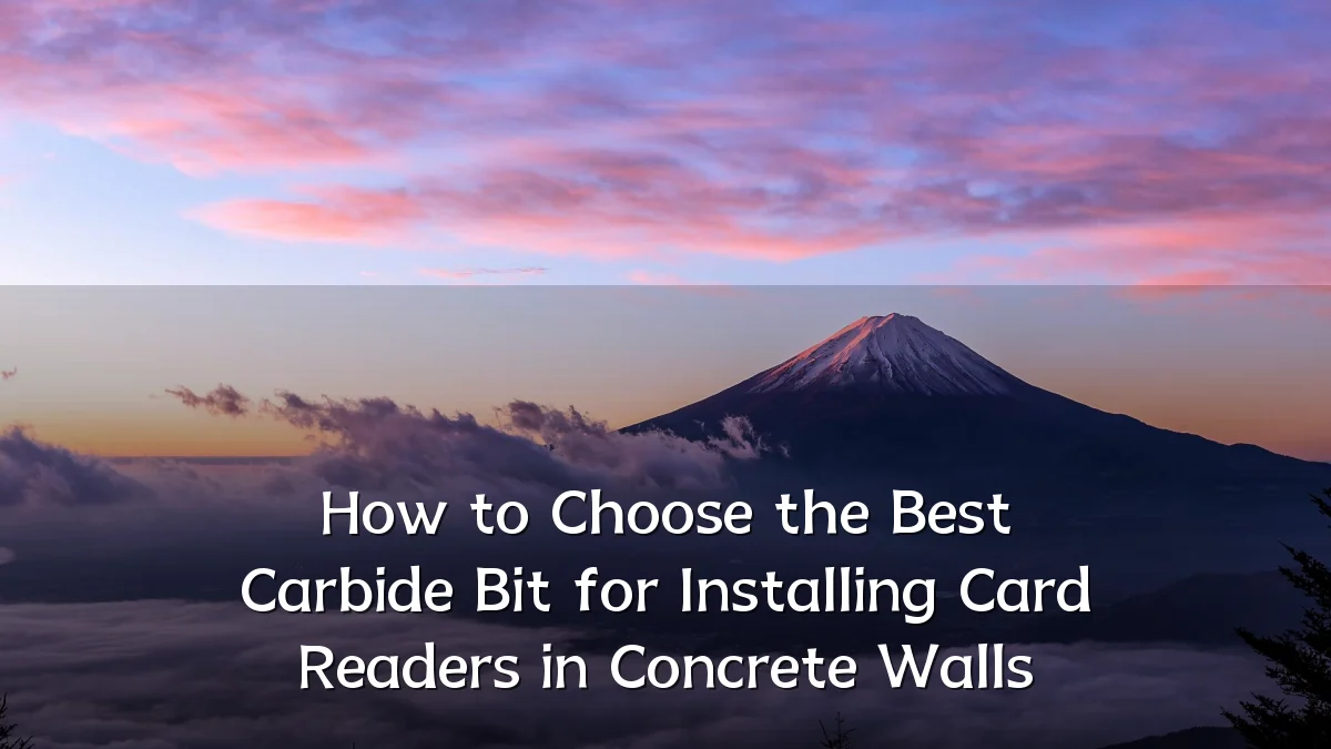 How to Choose the Best Carbide Bit for Installing Card Readers in Concrete Walls