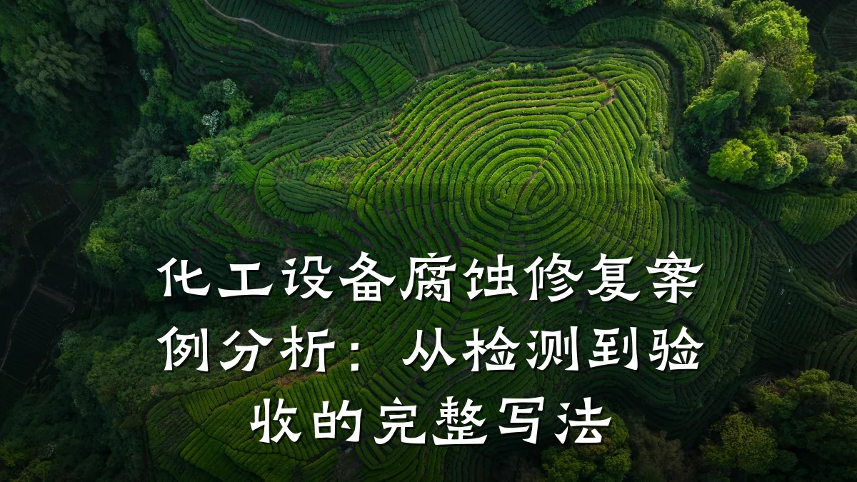 化工设备腐蚀修复案例分析:从检测到验收的完整写法