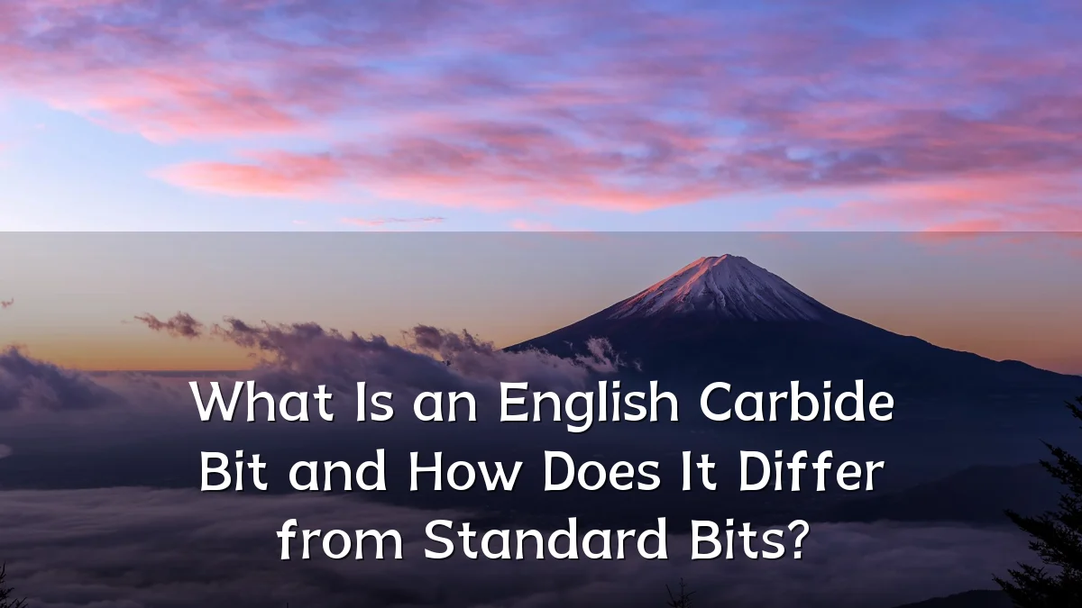 What Is an English Carbide Bit and How Does It Differ from Standard Bits?
