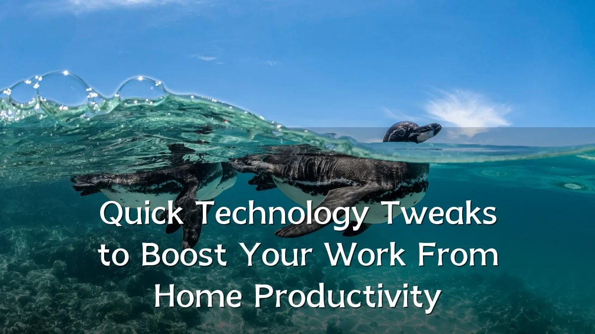 Quick Technology Tweaks to Boost Your Work From Home Productivity