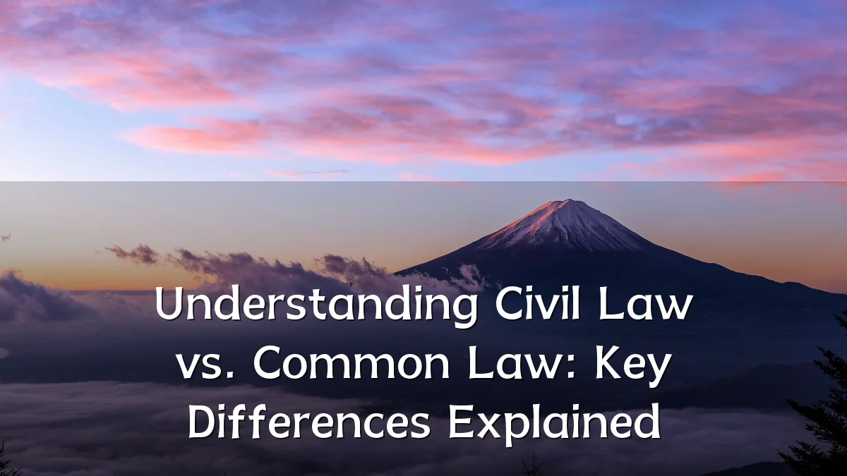 Understanding Civil Law vs. Common Law: Key Differences Explained