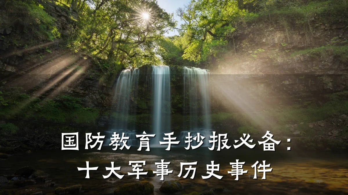 国防教育手抄报必备:十大军事历史事件
